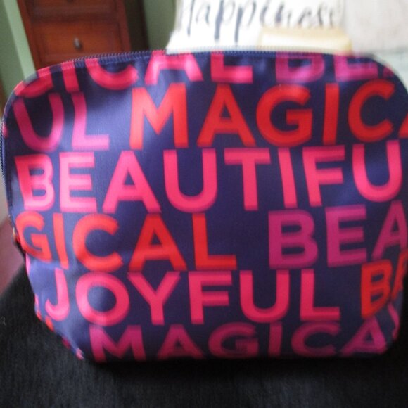 Avon Joyful Beautiful Magical Make Up Cosmetic Bag Travel Zip - Picture 1 of 2